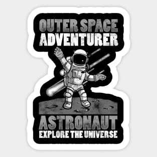 Outer Space Adventurer Astronaut Explore Universe Sticker